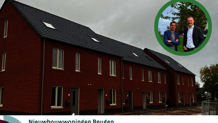 Beugen nieuwbouwwoningen en foto van Gijs en Bart van Mooiland
