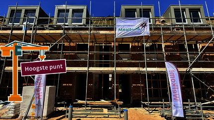 appartementen in aanbouw vlag in top