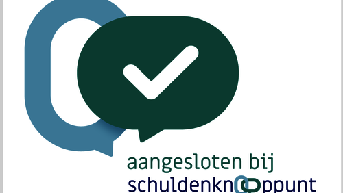 Logo Schuldenknooppunt. Link gaat naar website www.schuldenknooppunt.nl